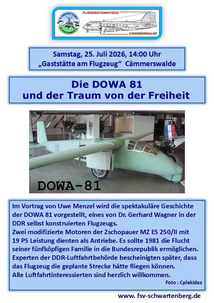 Fliegerstammtisch in Cämmerswalde